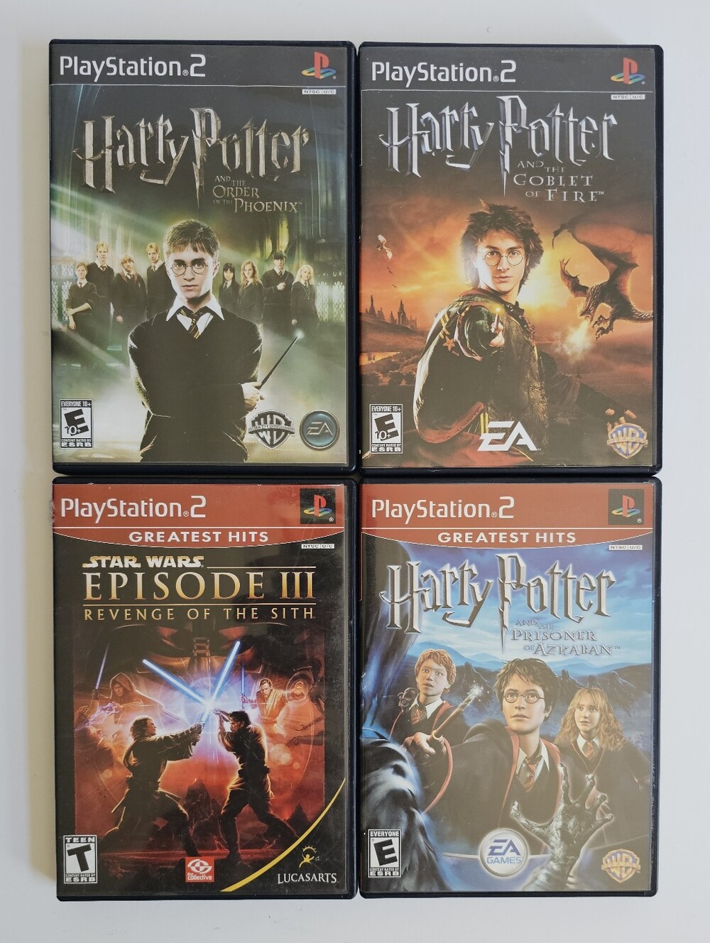 Harry Potter PS2 Lot of 3 + Star Wars (Order Of Phoenix, Goblet Of Fire, More)